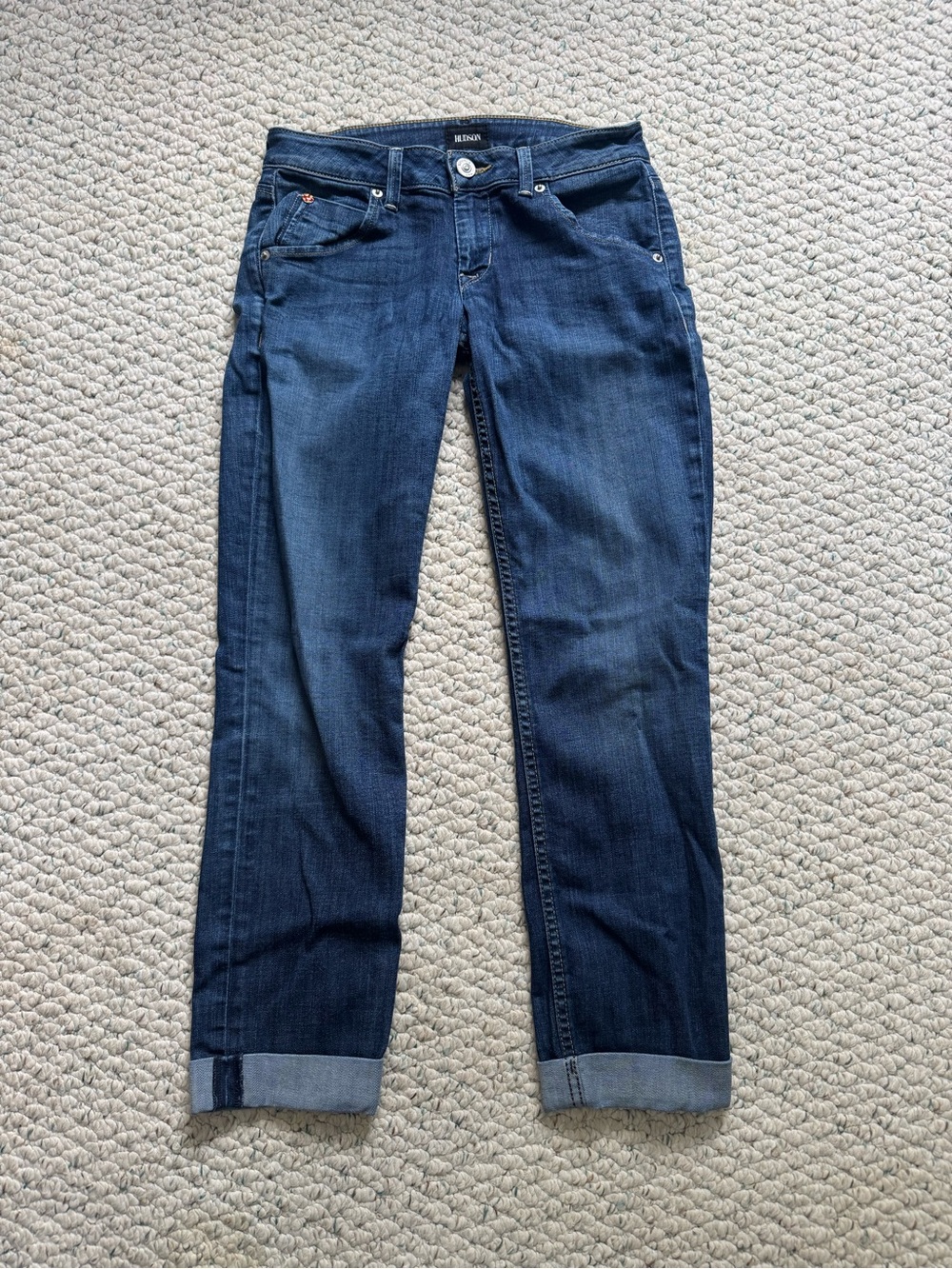 Hudson Dark Blue Cropped Jeans